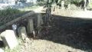 渡辺崋山のあこがれの人の墓はとても小さいもの