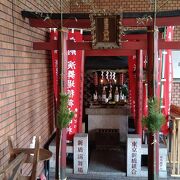 新橋演舞場のすぐ脇に鎮座している小さな神社