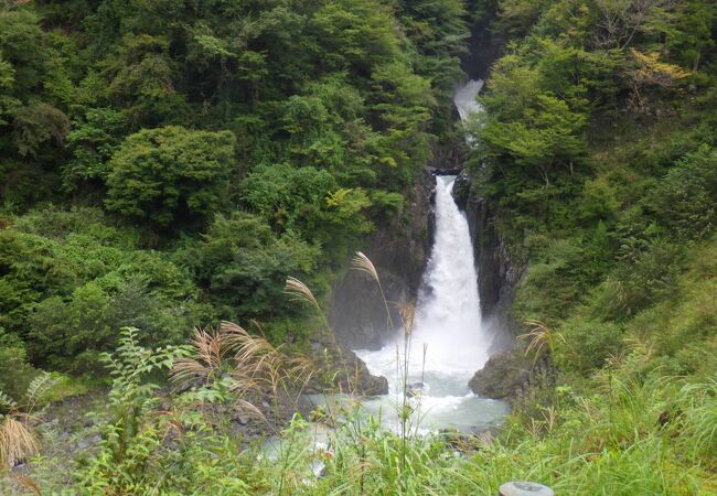 雨が続いたせいか水量も多く、激しく流れ落ちていました