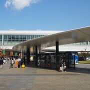 富山駅の南口の広場