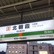 東上線と交差する武蔵野線の駅