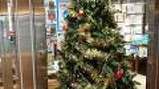 岐阜駅改札側入り口に飾られたクリスマスツリーが印象的