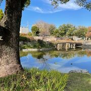 城跡を整備した公園