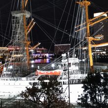 夜のライトアップ