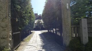 広い境内の浄土宗の寺院