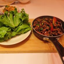 牛肉そぼろ、美味しいけど量が少ない感じ