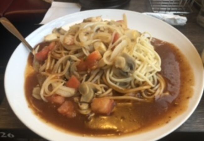 初のあんかけパスタ