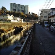 藤沢駅近くでは用水路といった感じです