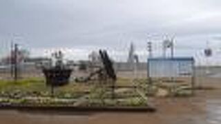 周りには花が植えられていました。