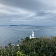 佐田岬半島の先端に建つ灯台！四国最西端のプレートもあります