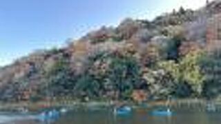 嵐山の風光明媚な景観を作り出している桂川