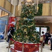 店内はクリスマスの雰囲気が漂っていました。