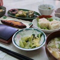 手をかけた朝食