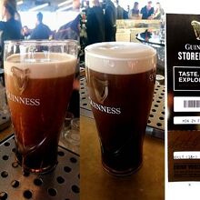 入場料に含まれる１パイントの試飲ビール