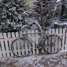 広場にあったクリスマスの装飾