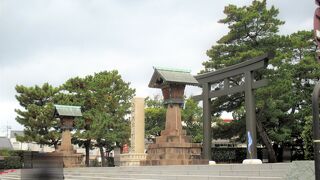 まずは参道の松並木で気分が盛り上がります。