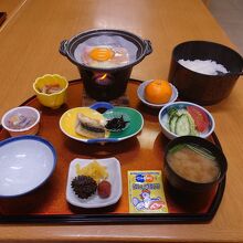 炊き立て御飯が美味しかった朝食