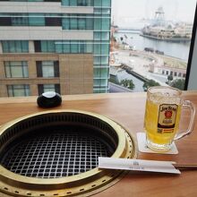 眺望の良いカウンター