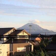 下り線サービスエリアから見た桜島