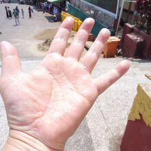 手に残った金箔