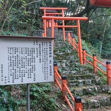 朱色の鳥居が目立つ