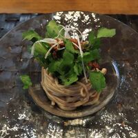 夕食（クレソン蕎麦）