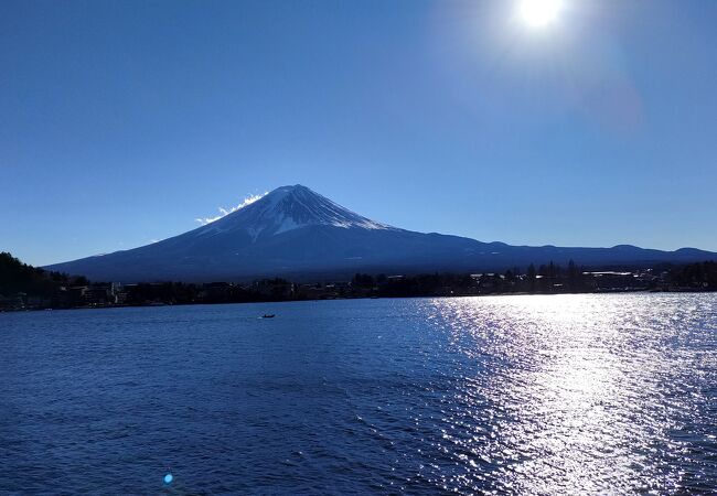 河口湖がよく見える