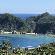 慶良間ブルーの海が見える