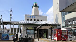 鬼太郎列車の終着駅にして水木しげるロードの起点となるJRの駅です。