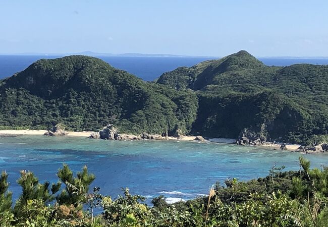 慶良間ブルーの海が見える