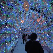 イルミネーションのトンネル①