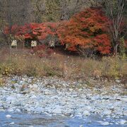 諏訪峡の紅葉が綺麗でした