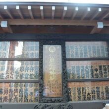 常盤稲荷神社の氏子の方々の名前が記載されています。地域密着型