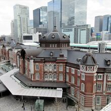 6階「キッテガーデン」から見た東京駅赤レンガ駅舎