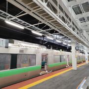 新しく増設した札幌駅11番線に発着