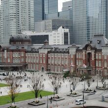 5階展望フロアから見た東京駅