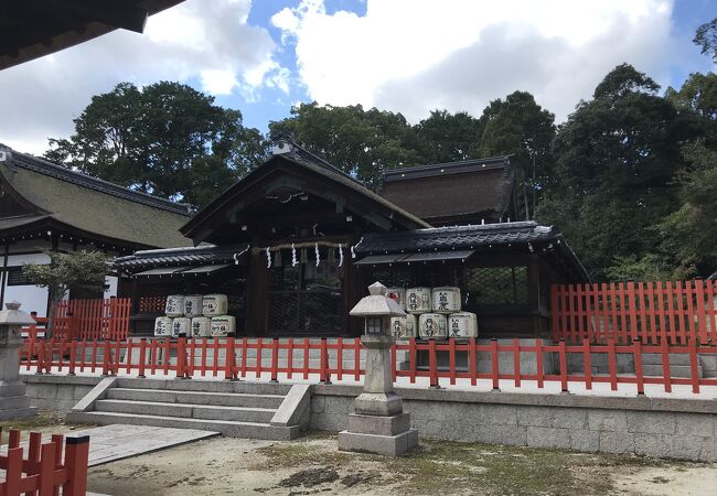 境内から京都市内を一望することができる神社