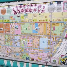 六ツ門商店街などの地図もありました。