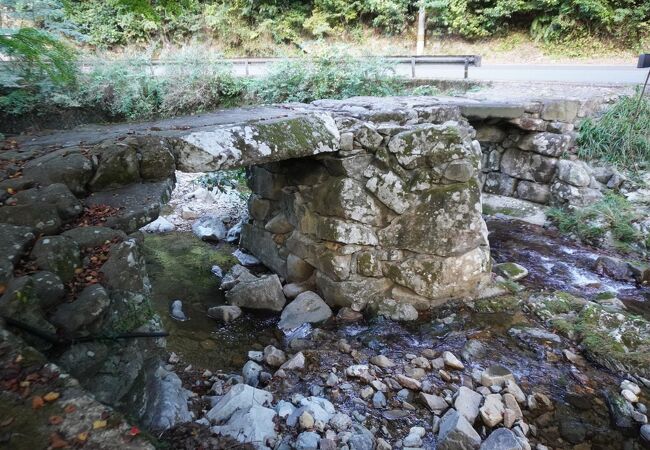 上流に向かっては三角の水切り