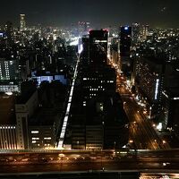 ユリスイートからの南側の夜景。あべのハルカスやW大阪。