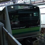 新横浜駅で新幹線から乗り換え