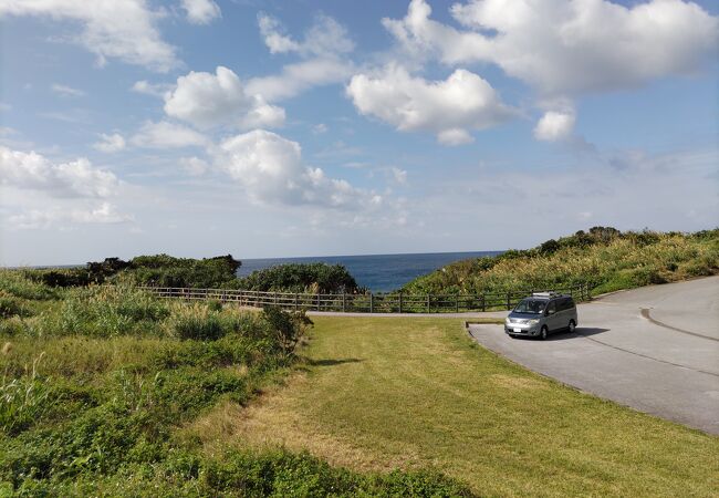 月が浜を見下ろす絶景の公園