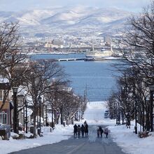 八幡坂から見下ろす光景