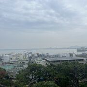 博多港が見えます