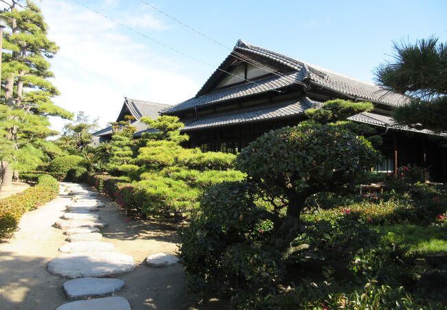 松の他にソテツもあって、鹿児島の指宿あたりの武家屋敷を思わせる雰囲気がありました。