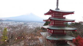 五重塔と富士山が眺められるスポット