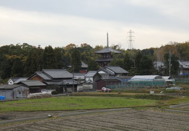 斑鳩三塔に数えられる飛鳥様式の三重塔