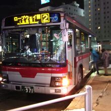 函館駅前から出ているロープウェイ前行きバス