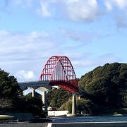 空に映える真っ赤な大橋