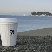 江ノ電すぐ七里ヶ浜でセブンコーヒーを